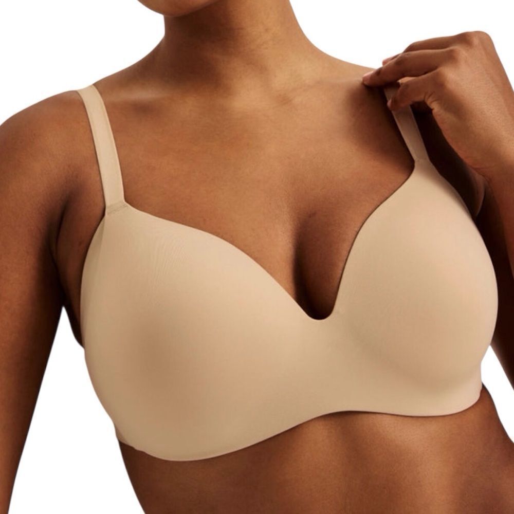 Knix Wingwoman Contour Wireless Tan Bra. New Size 2